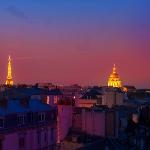 Eiffel Tower view terrace Saint Germain des Pres 