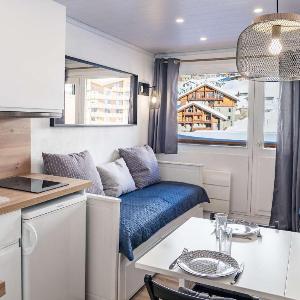 Appartement rénové 18m² Val Thorens - 2 pers balcon proche pistes - FR-1-637-77