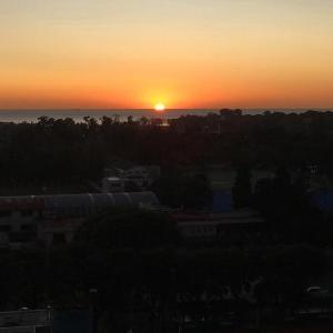 Amanecer vista al rio y a la cancha de River :)