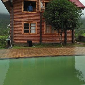 3 Bhk Wooden Log House With Private Swimming Pool