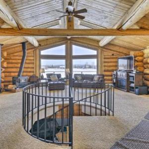 Fairbanks Log Cabin with Waterfront Deck and Views!