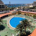 Views of Los Cristianos Pier. Pier view. 