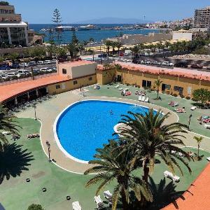 Views of Los Cristianos Pier. Pier view.