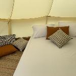 Beautiful bell tent with Mountain View