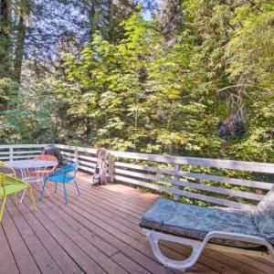 Riverfront Cottage in Redwoods with Decks and Beach!