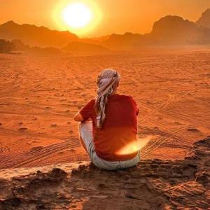 The sunset of Wadi Rum