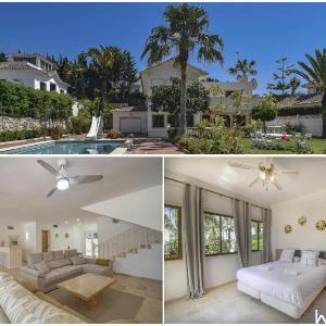 Spacious house with pool garden and solarium in Las Chapas Marbella