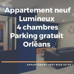 Appartement entier Orléans parking balcon WIFI