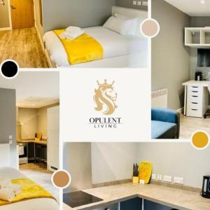 Opulent Living Serviced Accommodation Leicester Modern & Cosy Studio City Centre