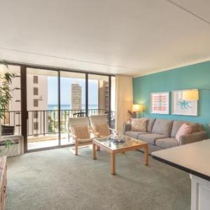 Modern 12th Floor Waikiki Banyan Condo with Partial Ocean Views