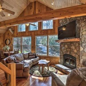 Creekside Cabin with Porch Fireplace and Views!