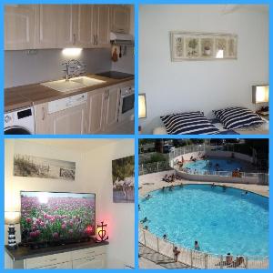 Location T2 de 40m² Climatisée Mer 300m Piscine