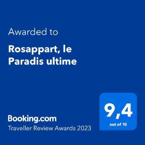Rosappart le Paradis ultime