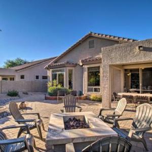 Modern Resort-Style Home with Fire Pit and Yard