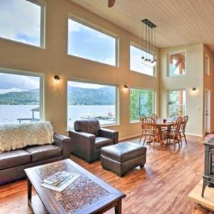 Lake Whatcom House Boat Dock and Mountain View