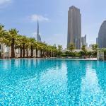 Silkhaus elegant studio with Burj Khalifa view and balcony Dubai 