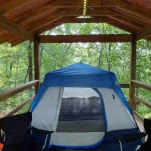 TreeTopper 2 - Fully Set up tent Site! - BBQ - Firepit - Outdoor pool - hiking