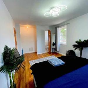 King Room and Bed with Half Bath in Canarsie