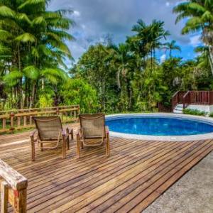 Lush Jungle Home w/ Chemical-Free Pool & Bar!