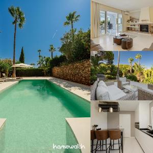 Villa in Elviria a retreat among palm trees with private heated pool and barbecue Marbella