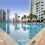 Lux 1 BR waterfront with Burj Views business bay Dubai