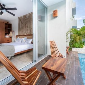 NHOA 101B Lux 1BR Condo Pool access in Aldea Zama
