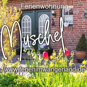 Ferien im Wangerland Ferienwohnung MUSCHEL Minsen Schillig Hund Pool Sauna