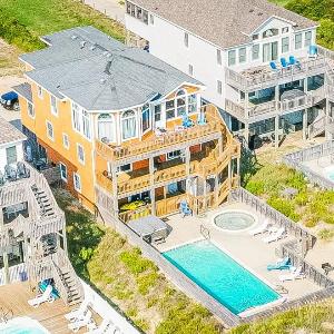 Anchored at Last - S Nags Head MP 19.5 Oceanfront Pool Hot Tub Kiddie Pool Pool Table Flex Stays