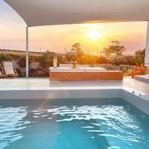 Wonderful Santorini House Villa Mezzo Honeymoon Private Pool Sea Views