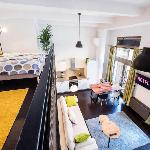 Loft with 3 bedrooms near Karlinska Square