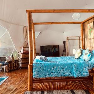 Beachfront Bamboo Glamping Dome at Dauin Marine Sanctuary
