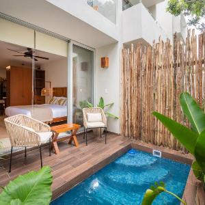 NHOA 108B Lux 1BR Condo Plunge Pool in Aldea Zama
