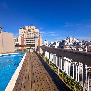 RentUp - Palermo Estudio luminoso con balcon privado y acceso a piscina en terraza hasta 2 huespedes
