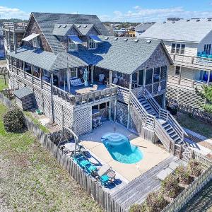 Pirates Hideout - Nags Head MP 10 Ocean View Pool Tiki Bar Fenced Yard Pets OK Flex Stays