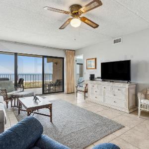 Ocean view from the master bedroom and living room with a spacious balcony