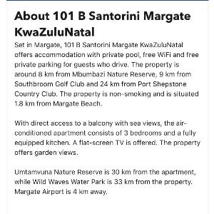 NEW 101B Santorini  Margate Lawrence place
