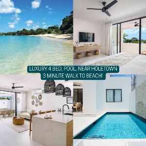 Walk to Beach NEW LUX 4BD Villa & Pool! Near Holetown