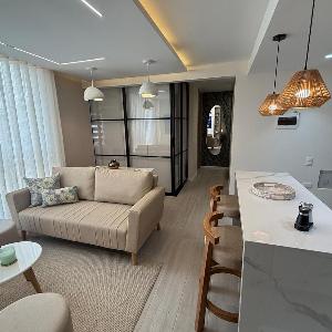 Open Floor Chic Interior Design Pool Full Kitchen