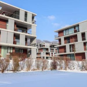 Apartment pool and lake