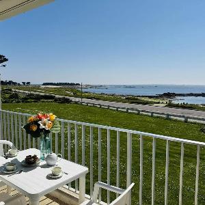 Studio 3pers vue mer 1min à pied plage wifi parking