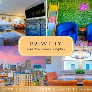 Brew City Game Room Fenced Yard 2 king beds