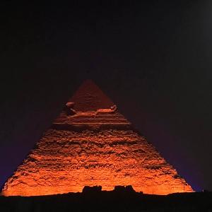 Golden king pyramids view INN