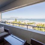 Spacious balcony with breathtaking sea views