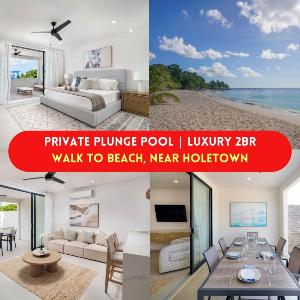 Elegant 2BR Pool Villa Beach 5min Holetown