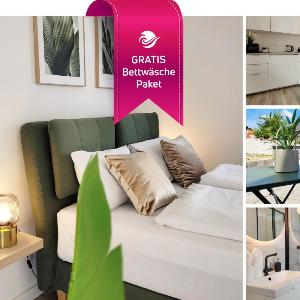 Romantische Ferienwohnung am Hafen mit gratis Bettwäsche-Paket und Terrasse