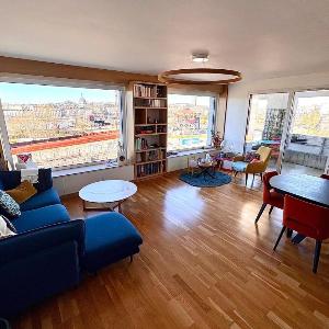 Family apartment with terrace and view of Nantes
