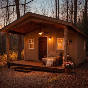 Private romantic Tiny Home King bed Jamestown