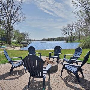 Lakefront Retreat with Hot Tub Dock & Party Barn