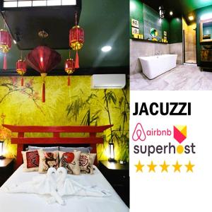 Asian Zen with Jacuzzi Kitchenette Near Victoria Sq