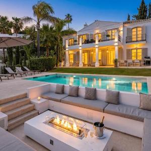 VACATION MARBELLA I Villa White Orchid Palatial Villa Private Heated Pool Prime Golf Valley Location Minutes from Puerto Banus Luxury Interiors Outdoor Fire Pit Lounge
